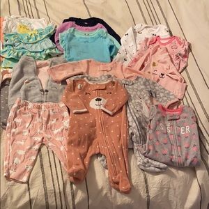 Baby girl newborn to 3 month lot